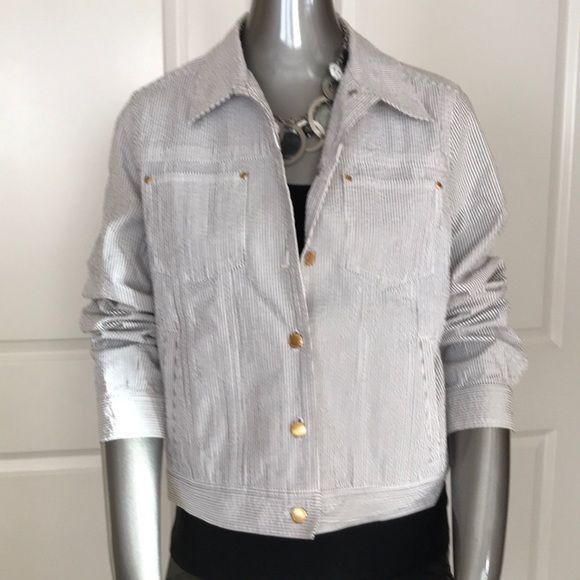 Anne Klein Sport Seersucker Jacket - Picture 1 of 7